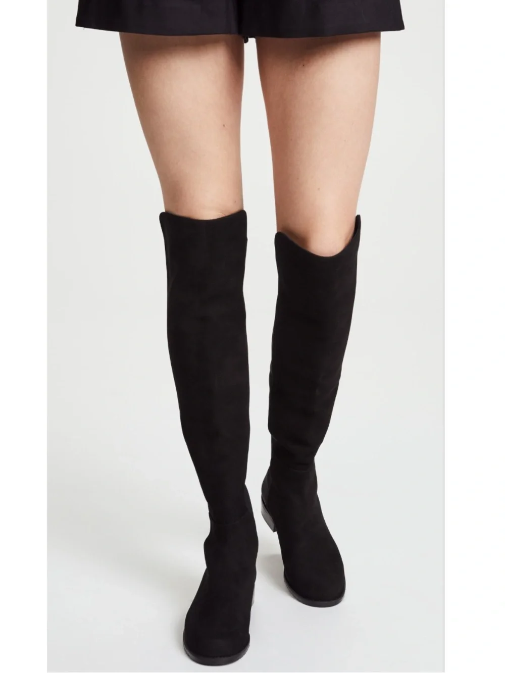 Stuart Weitzman 5050 Black Suede Over-the-Knee OTK Boots Size 6